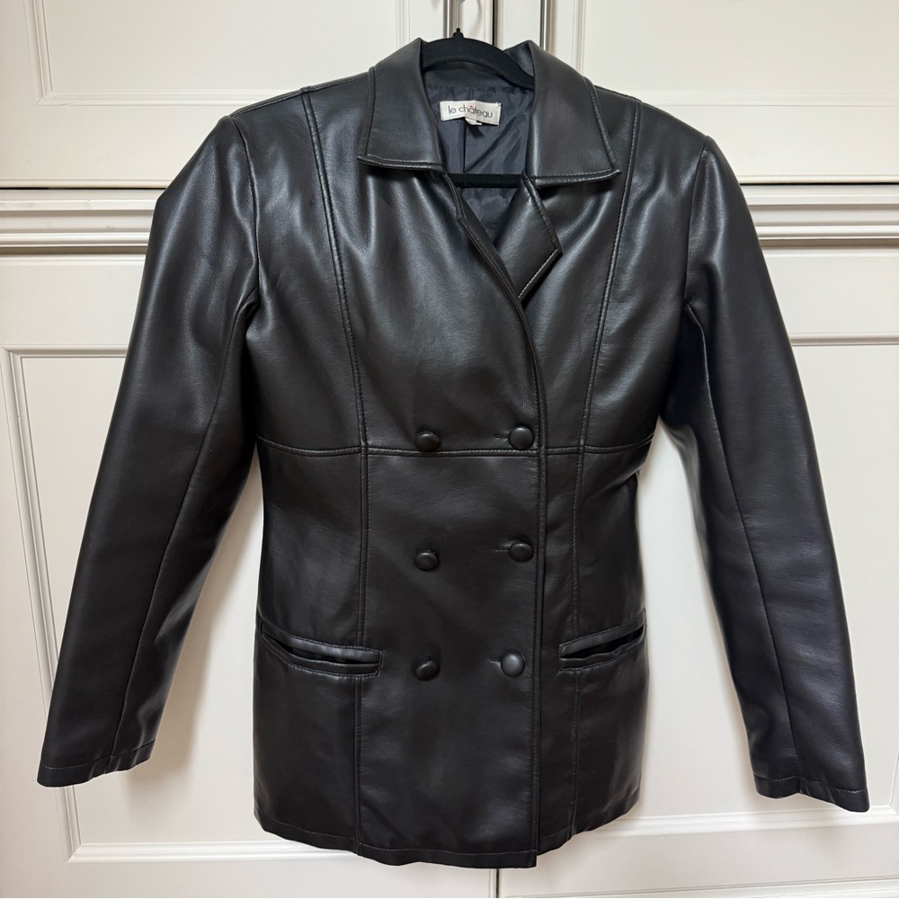 Le Château Black Leather Jacket